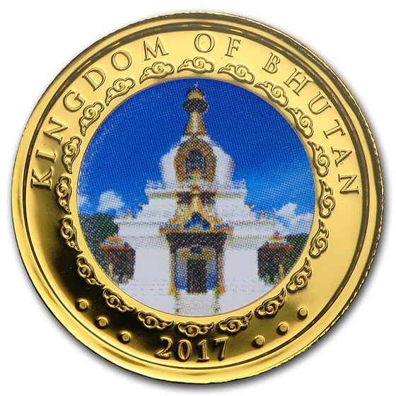 2017 Bhutan 1/4 oz Proof Gold Lunar Rooster 2017 Bhutan 1/4 oz Proof Gold Lunar Rooster